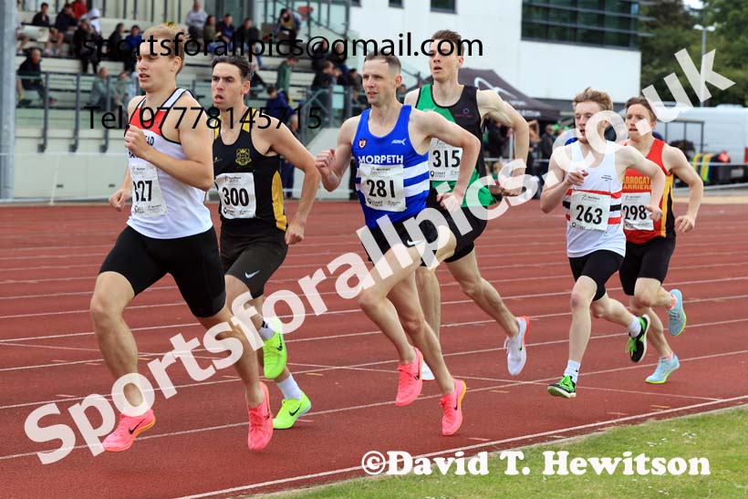 Senior Mens 800 metres, 2024 Northern Senior and Under-20s Track and Field Champs, Middlesbrough.  Photo: David T. Hewitson/Sports for All Pics
